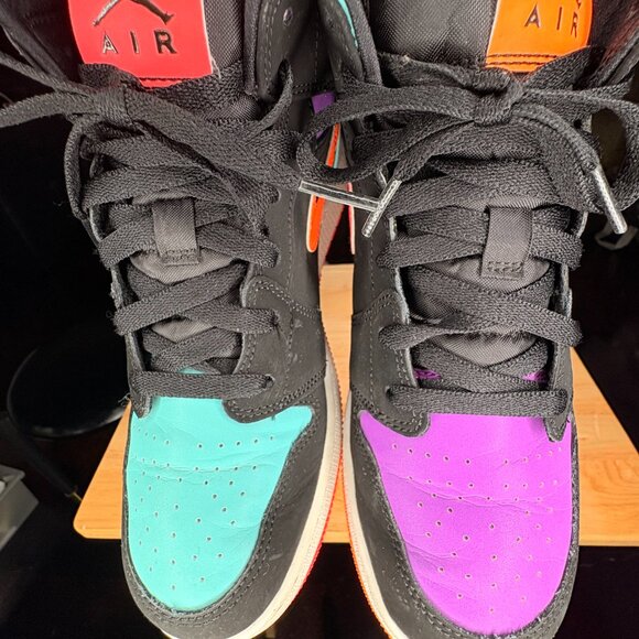 Jordan 1 "Candy" sneakers | multi / colorful | sz 7Y fits women 8.5 | GUC - Picture 8 of 10